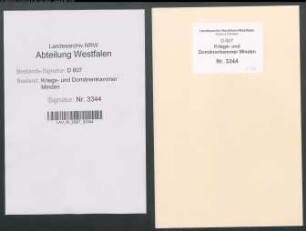 Bau und Reparatur der geistlichen Gebäude zu Holtrup (Amt Hausberge)