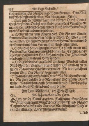 Am Tage Michaelis/ des Ertz-Engels.