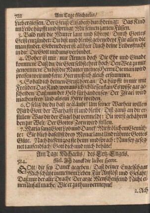 Am Tage Michaelis/ des Ertz-Engels.