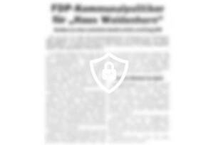 FDP-Kommunalpolitiker für "Haus Woldenhorn"