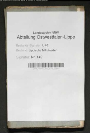 Kostenrechnung für das lipp. Kreiskontingent für Feb. 1796