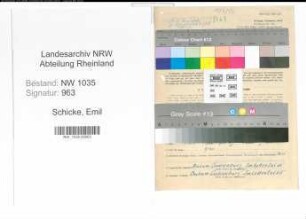 Entnazifizierung Emil Schicke , geb. 10.09.1899 (Betriebsfuehrer)