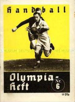 Begleitheft zu den Olympischen Spielen 1936 für die Sportart Handball