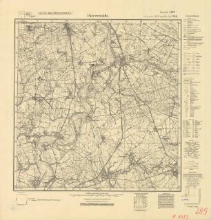 1493 (alte Nr.: 285) Paterswalde, Meßtischblatt (4cm - Karte)