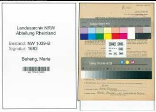 Entnazifizierung Maria Beheng , geb. 02.09.1899 (Lehrerin)