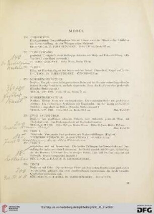 Möbel (Nr. 250-312)