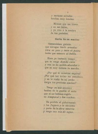 Carta de un marino