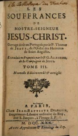 Les Souffrances De Nostre-Seigneur Jesus-Christ, 3