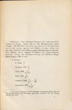 Studien zur Messung der horizontalen Gliederung von Erdräumen