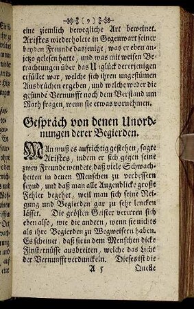 Gespräch von denen Unordnungen derer Begierden.