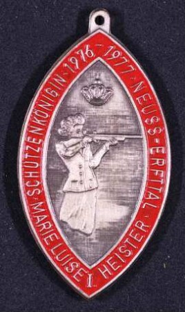 Orden Schützenkönigin Neuss-Erfttal 1976/77 Marie-Luise Heister