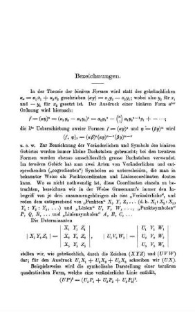 Bezeichnungen.