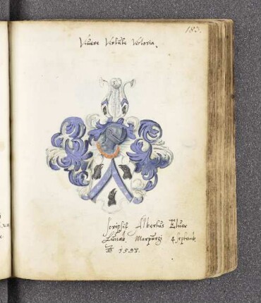 Albertus Eluer. – Incipit: Viuiere Virtute Victoria. – Marburg, 04.09.1593