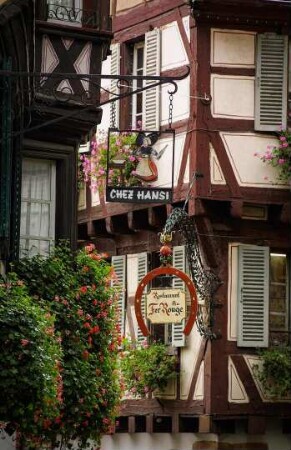 Frankreich. Alsace. Haut Rhin. Colmar. Altstadt. Typische Fachwerkfassade