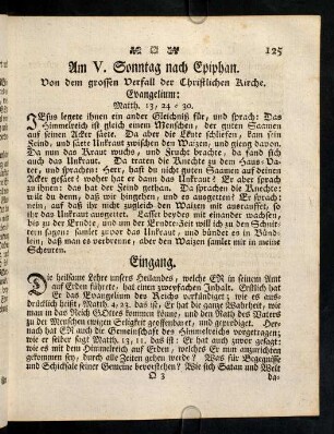 125-140, Am V. Sonntage nach Epiphan.