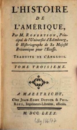 L' Histoire de l'Amérique, 3