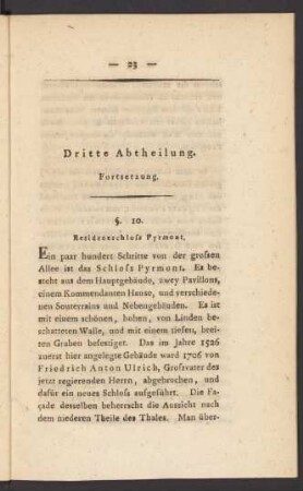 Dritte Abtheilung. Fortsetzung