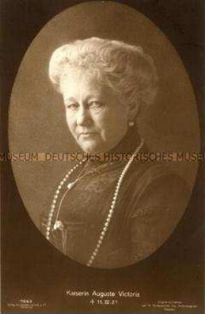 Postkarte zum Tod von Auguste Viktoria