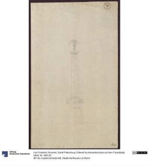 Sankt Petersburg. Entwurf zur Alexandersäule auf dem Palastplatz