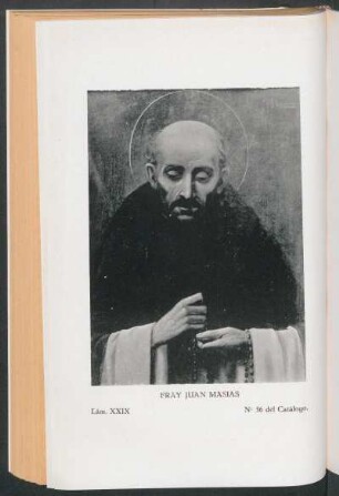 Lám. XXIX: "Fray Juan Masias", No. 36 del catálogo