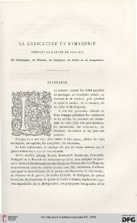 2. Pér. 5.1872: La caricature et l'imagerie pendant la guerre de 1870-1871, [1], en Allemagne, en France, en Belgique, en Italie et en Angleterre