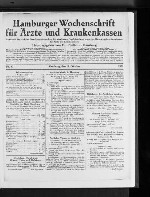 Vereinigung Hamburger Ohren-, Nasen- und Halsärzte.