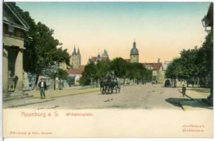 Naumburg. Wilhelmsplatz mit Pferdewagen