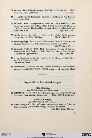 Aquarelle – Handzeichnungen (Nr. 32-41)