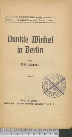 Dunkle Winkel in Berlin