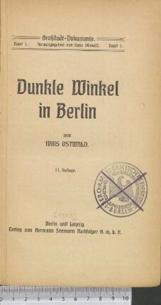 Dunkle Winkel in Berlin
