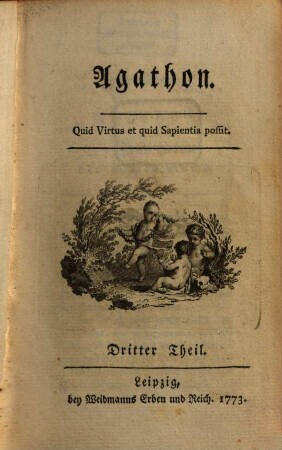 Agathon, Dritter Theil