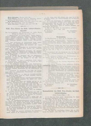 Westf. Prov.-Verein des Kath. Lehrerverbandes : Protokoll ; Versammlung