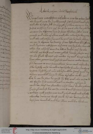 Paracelsus, De sursum corda