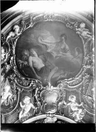 Karlsruhe Schloss 1. Obergeschoss - Corps de Logis - Marmorsaal Ostwand -südliche Supraporte Gemälde von Joseph Melling (1759-1760)