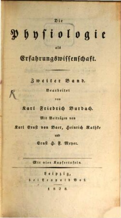 Die Physiologie als Erfahrungswissenschaft, 2
