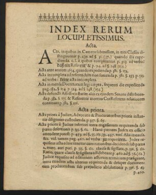 Index Rerum Locupletissimus