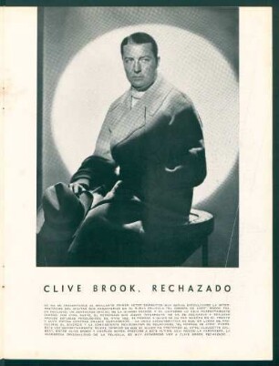 Clive Brook, rechazado