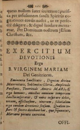 Exercitium devotionis.