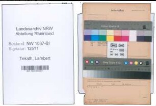 Entnazifizierung Lambert Tekath , geb. 24.01.1895 (Buerogehilfe)