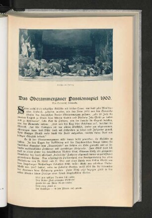 Das Oberammergauer Passionsspiel 1900
