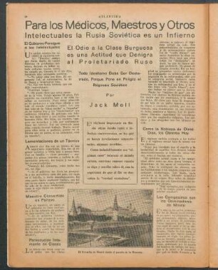 Para los médicos, maestros y otros intelectuales la Rusia Soviética es un infierno