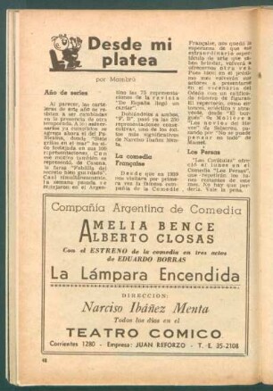 Desde mi platea