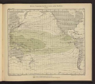 Taf. 7. Mittlere Temperatur des Meerwassers an der Oberfläche im Mai.