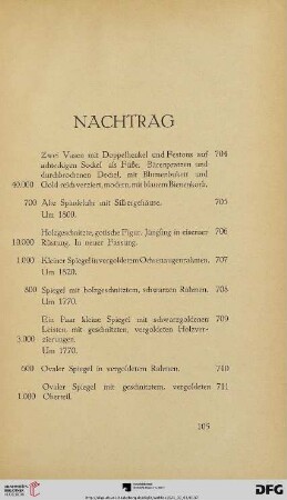 Nachtrag (Nr. 704-719)