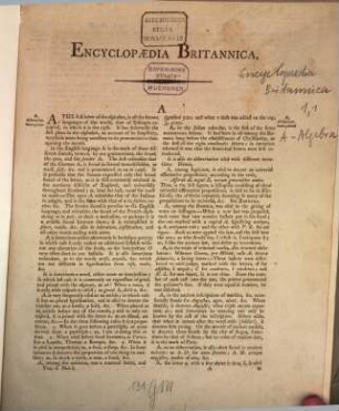 Encyclopaedia britannica : or a dictionary of arts, sciences and miscellaneous litterature, 1,1
