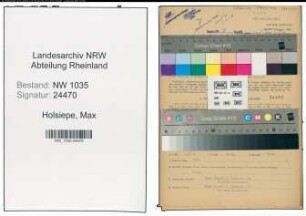 Entnazifizierung Max Holsiepe , geb. 14.01.1896 (Kaufmaennischer Angestellter)