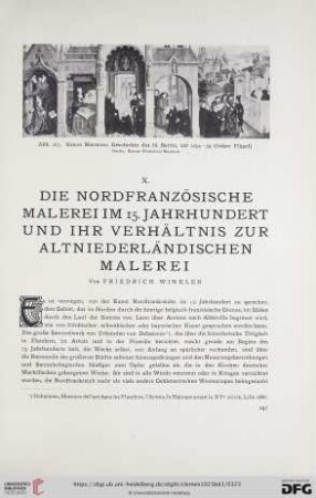 X. Die nordfranzösische Malerei im 15. Jahrhundert und ihr Verhältnis zur altniederländischen Malerei