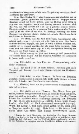 112. Rib-Addi an den Pharao