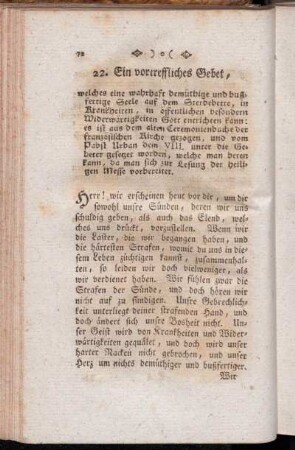 22. Ein vortreffliches Gebet.