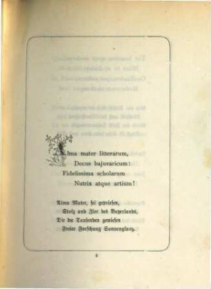 Alma mater! : Gedicht zum vierhundertjährigen Jubileum der Hochschule München 1. August 1872. Lateinisch und deutsch